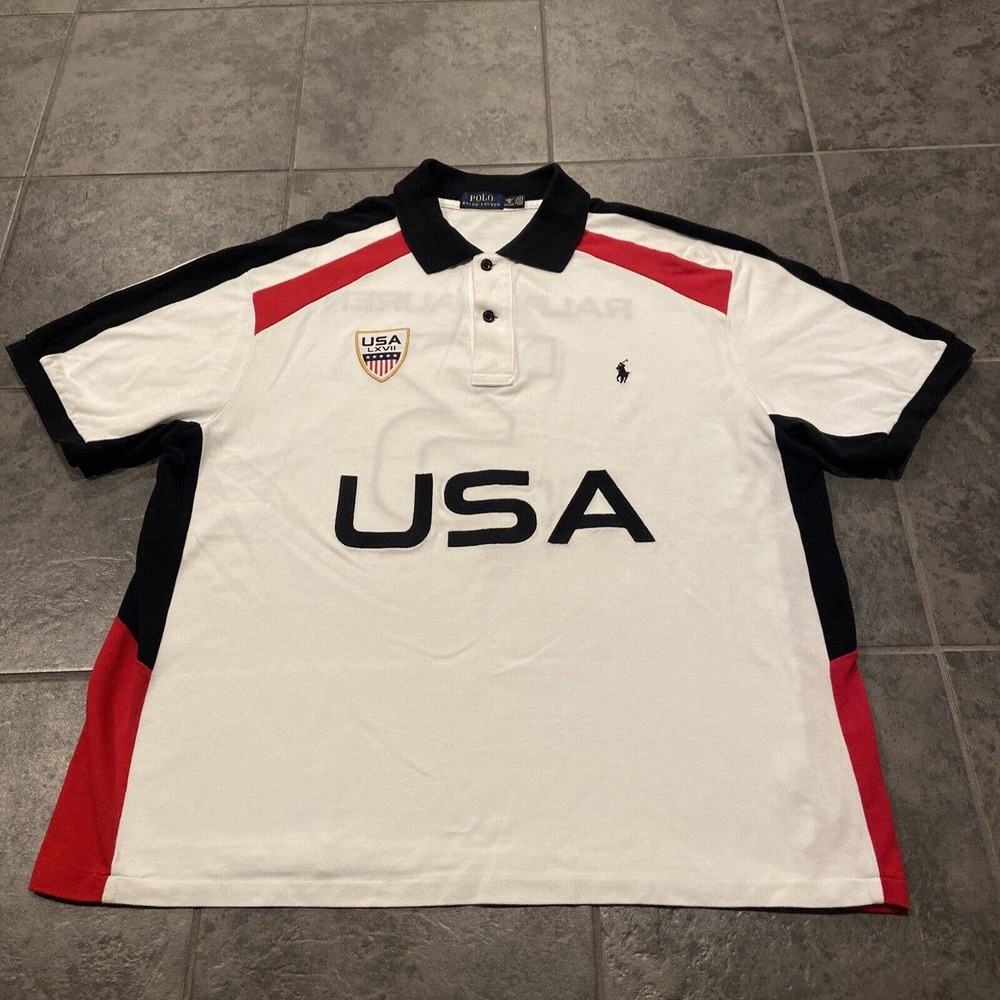 Mens Polo Ralph Lauren Shirt LXVII Olympics 1XB XXL Custom Fit Team USA Pony #3